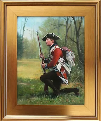 7th Regiment Of Foot Revolutionary War Oil Painting Framed 11 X14 Canvas • $1300