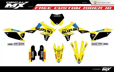 Fits Suzuki RMZ 250 2019 To 2024 RMZ450 2018 To 2024 Graphic Kit Decals Stickers • $128.24