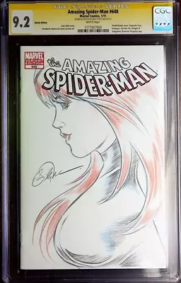 Mary-jane Watson / Spider-man Sketch Comic Sketch 9.2 Cgc Billy Tucci Art • $329.99