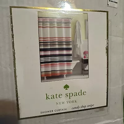 $26.40 • Buy Kate Spade CANDY SHOP STRIPE SHOWER CURTAIN 72  X 72  NEW