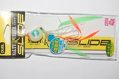 Yo Zuri Duel Salty Rubber Slide Jig 40g 1.4oz F1082-lsca Glow Candy Kingfish Etc • $12.95