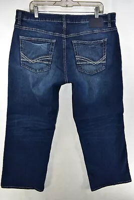 Reclaim Buckle Loose Straight Stretch Jeans Mens Size 36 Blue Meas 37x28.5 Short • $18.49