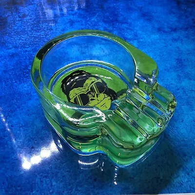 Clear Glass Ashtray  Cigarette Smoking Ash Tray  Home Pub Garden Cool Ashtray Uk • £7.49