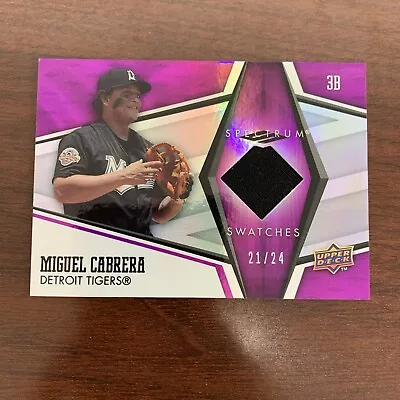 2008 Spectrum Swatches Miguel Cabrera Relic Purple Parallel #21/24 • $25