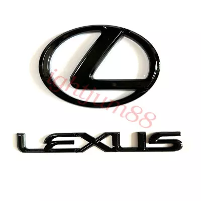 2Pcs For Lexus Trunk Logo Badge Emblem Car Replace Gloss Black F-Sport IS GS ES • $49.99