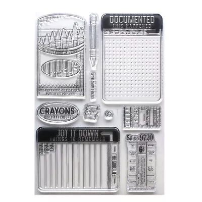 Elizabeth Craft Clear Stamps-Crayons W/ Journing Cards • $16.41