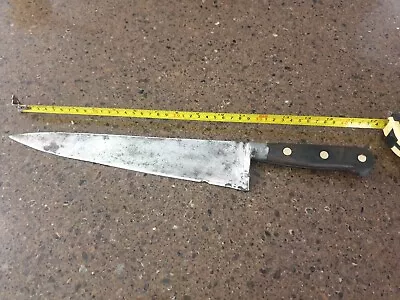 Large Vintage Chef Knife Used In Good Condition • $40