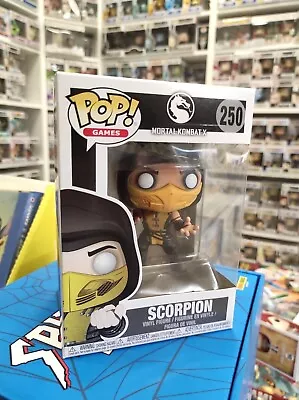 Funko Pop Scorpion 250 - Mortal Kombat X Games Original Vinyl+Protector • $90.01