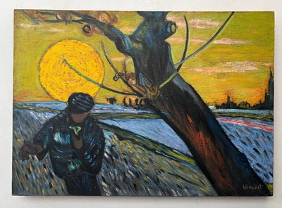$800 • Buy 50 X 70 CM OIL PAINTING ON CANVAS - VINCENT VAN GOGH Artist - UNFRAMED - SIGNED
