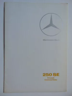 Original 1964 Mercedes Benz 250SE Brochure - Coupe And Convertible • $20