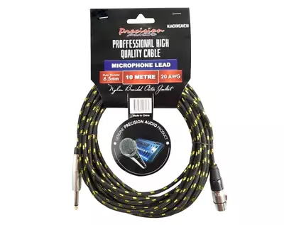 Precision Audio XLR To 1/4  6.35mm Braided Microphone Lead Low Noise 1m MJACKWEA • $23.99