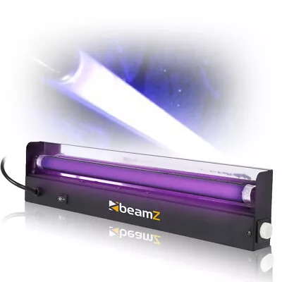 Beamz UV Strip Light Fluorescent Blacklight Tube 45cm Ultraviolet DJ Party Bulb • £40.99