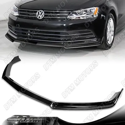 For 15-18 Volkswagen VW Jetta Painted Black Front Bumper Lip Splitter Spoiler • $92.99