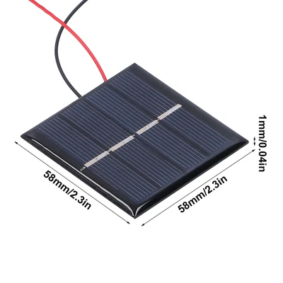 3Pcs 0.45W 2V Mini Solar Panel Cells Micro Wired Polysilicon Solar Panel (O1 • $9.88