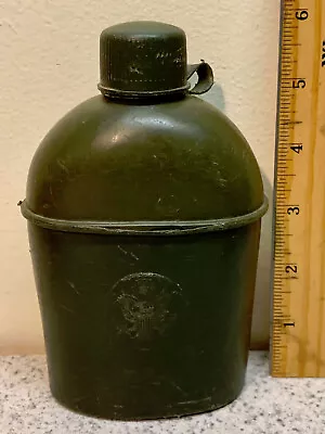 Vintage 1960's Marx Toys Child Size Military Playset Green Army Canteen Complete • $5.99