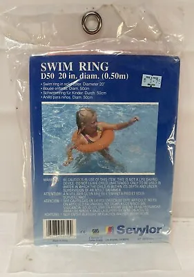 Vintage NEW NOS Sevylor Kids Inflatable Swim Ring Pool Float 20  Diameter ORANGE • $24.99