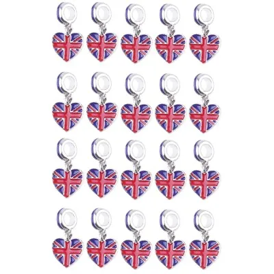 £11.60 • Buy  20 Pcs Union Jack Flag Charm Bracelet Charms Pendant Britain America