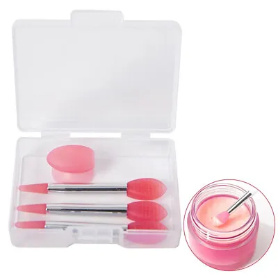 NEW Silicone Lip Balms Lip Mask Brush With Sucker Dust Cover Makeup Applicator • £2.85