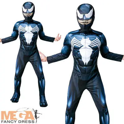 £19.99 • Buy Boys Deluxe Venom Fancy Dress Alien Villain Comic Book Kids Book Day Costume New