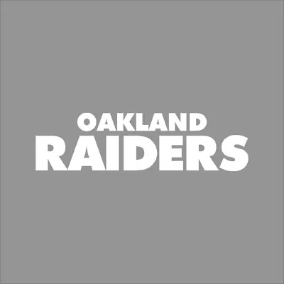 Oakland Raiders #3 NFL Team Logo 1 Color Vinyl Decal Sticker Window Car Wall • $45.51