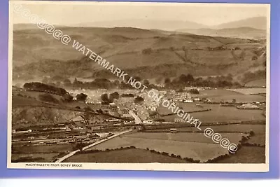 1937c MACHYNLLETH FROM DOVEY BRIDGE POWYS Montgomeryshire VINTAGE POSTCARD • £0.99