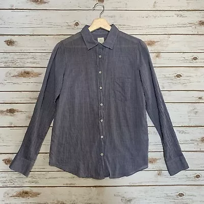 J. Crew The Boy Shirt Chambray Lightweight Button Down W Collar Blue Sz 6 • $29.99