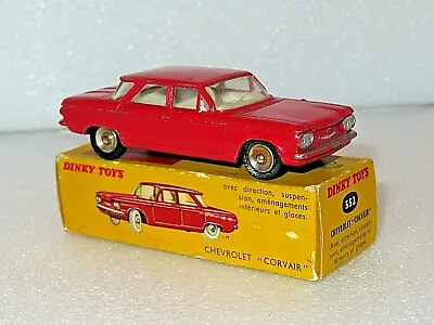£62.30 • Buy French Dinky 552 Corvair. Red Version. Smart Lightly Worn Model In Good Box. 
