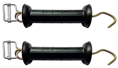 Electric Fence Gate Spring Handle Kit Poly Tape Buckle Heavy Duty Black 2 Pack • $19.62