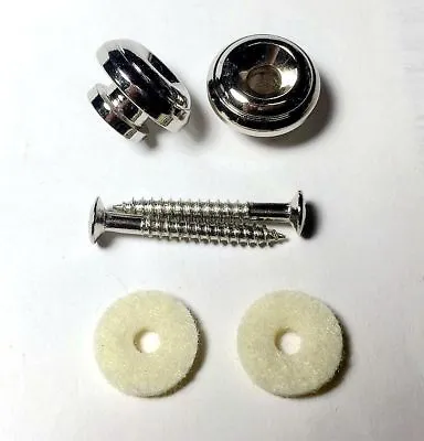 2 High Quality Marshroom Head Strap Button NICKEL For Gibson Style Guitar Bass • $4.99