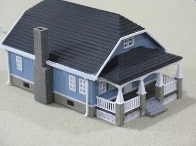 Bungalow House HO Or N Scale Building Scenery Kit White & Paintable! • $29.95