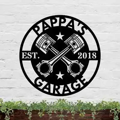 Wall Art Home Decor Metal Acrylic 3D Silhouette Poster USA Papa's Garage Dad • $89.99