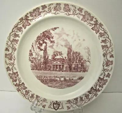 Wedgwood MONTICELLO Home Of Thomas Jefferson  West Front Collector Plate 10  • $11.75