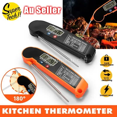 $12.95 • Buy Foldable Digital Thermometer Probe Temperature Kitchen Cooking Food BBQ Meat Jam