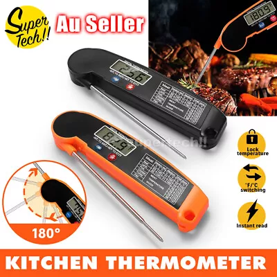 Foldable Digital Thermometer Probe Temperature Kitchen Cooking Food BBQ Meat Jam • $12.95