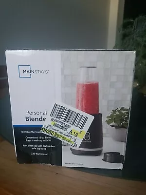 BRAND NEW IN BOX Mainstays Personal Single Serve Blender W/travel Cup+lid Black • $11.95