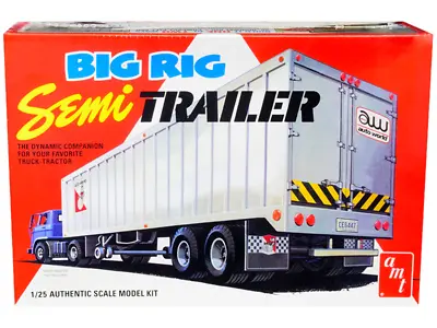Skill Model Kit Big Rig Semi Trailer With Pallets -In- Kit 1/25 Scale Model • $91.95