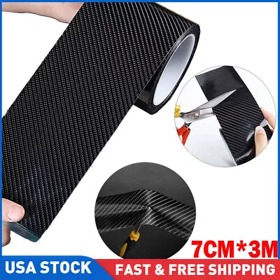 Car Door Carbon Fiber Sticker Body Anti Scratch Protector Sill Scuff Cover Strip • $11.59