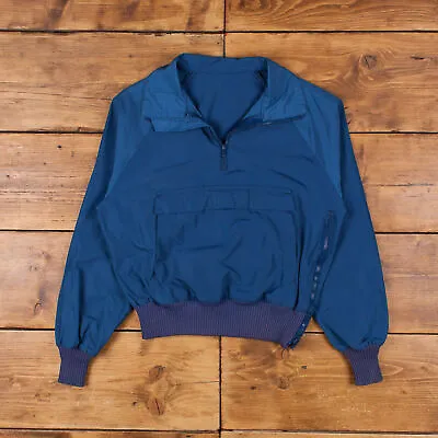 Vintage Obermeyer Windbreaker Jacket S 80s Talon Zipper Anorak Blue Zip • £25.19