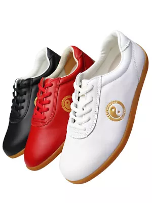 Genuine Leather Kung Fu Tai Chi Shoes Martial Art Shoes Sneakers Soft Cowhide • $64.99
