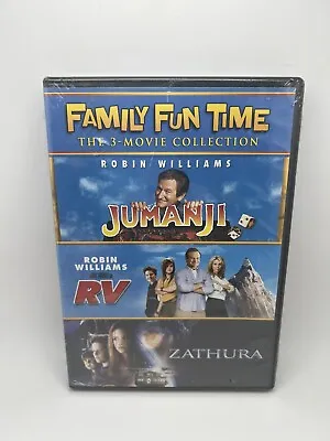 $8.97 • Buy Jumanji, RV , ZATHURA DVD , Family Fun Time, NEW - Rips In Wrapping- S29-2