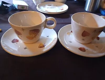 Vernon Ware Sherwood By Metlox Cup And Saucer X2 • $12