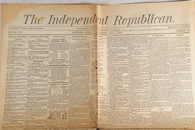 The Independent Republican Montrose PA 1879 Newspaper Elgin Watch Advertisement • $39