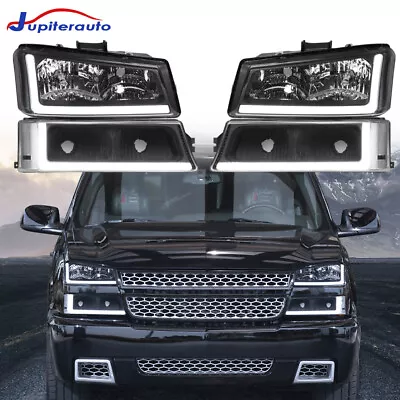 LED DRL Headlights For 03-06 Chevrolet Silverado 1500 2500HD 3500 Front Lamps • $98.99