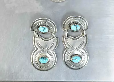 CrazieM 925 Silver Vintage Southwest Estate Stud Post Earrings 22.7g X51 • $11.49