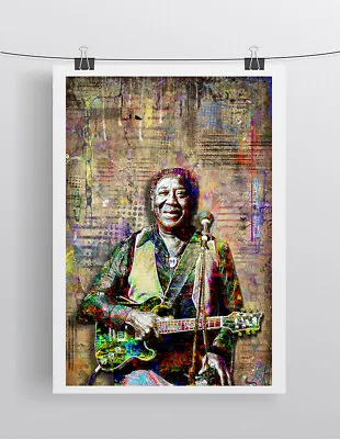 Muddy Waters 24x36in Poster Muddy Waters Blues Tribute Print Free Shipping US • $59.99