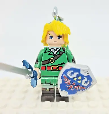 Link Minifigure Keyring Keychain - Legend Of Zelda - Fathers Day • £6.99