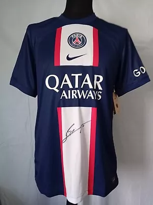 Paris Saint Germain PSG Home Shirt Signed Lionel Messi • £205