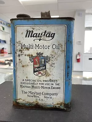 Vintage Maytag Multi-Motor Oil 1 Gallon Tin Can- No Cap • $29.95