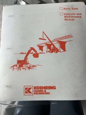 $100 • Buy Koehring  Crawler Crane 205-2A Parts Manual Heavy Equipment