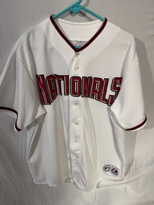$15.50 • Buy XXL Majestic Authentic Washington Nationals Home White Baseball Jersey Mens